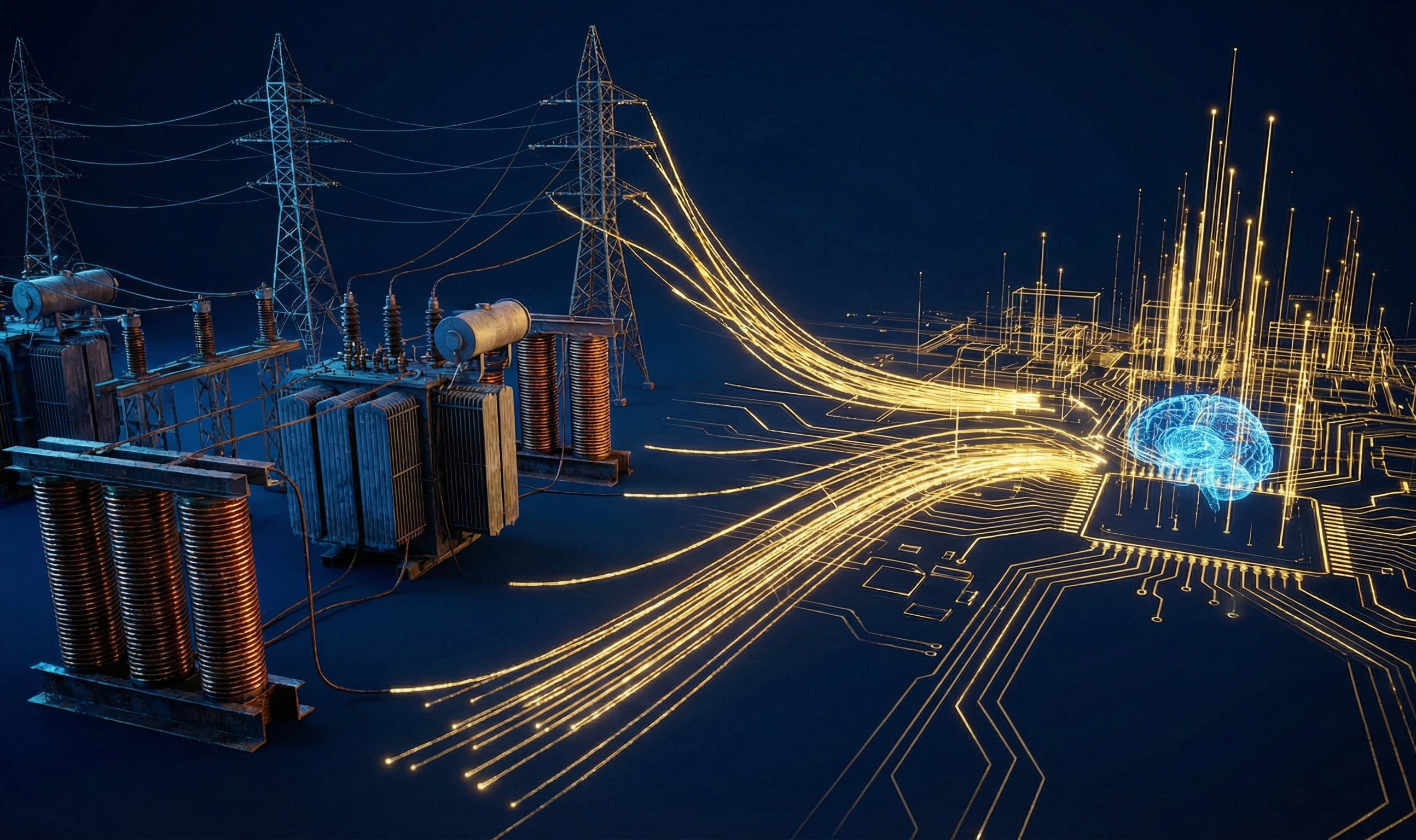 Digital Twin: Physical grid infrastructure transforming into digital data streams